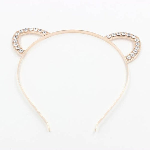 RHINESTONE ANIMAL EAR HEADBAND
