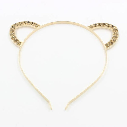 RHINESTONE ANIMAL EAR HEADBAND