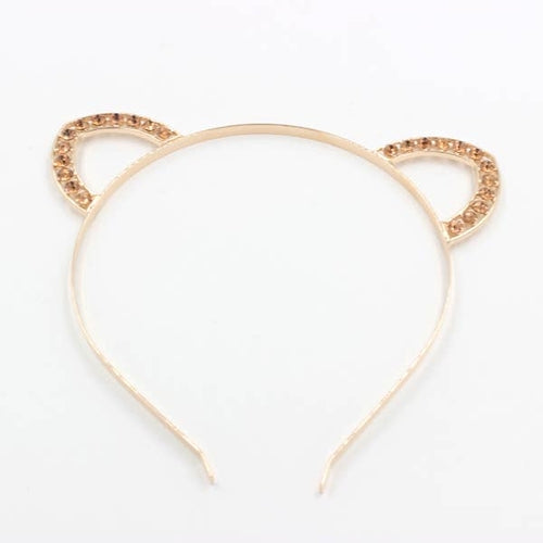 RHINESTONE ANIMAL EAR HEADBAND